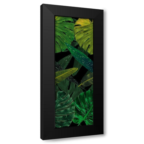 Green Palms Black Mate Black Modern Wood Framed Art Print by Villa, Mlli