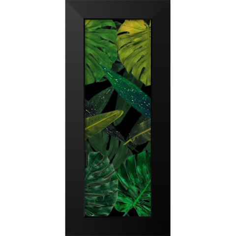 Green Palms Black Mate Black Modern Wood Framed Art Print by Villa, Mlli