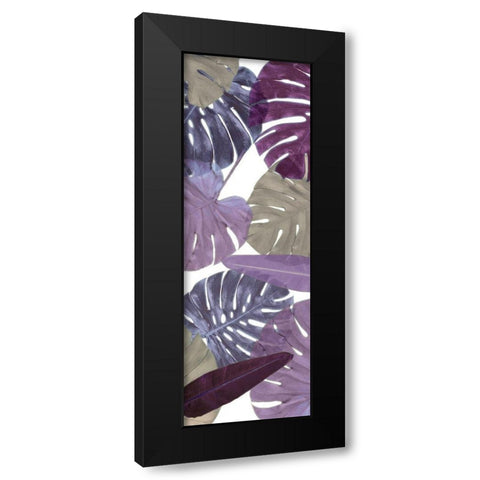 Purple Palms Mate Black Modern Wood Framed Art Print with Double Matting by Villa, Mlli