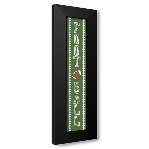 Football Banner Black Modern Wood Framed Art Print with Double Matting by Villa, Mlli