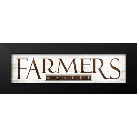 Farmers Market Black Modern Wood Framed Art Print by Villa, Mlli
