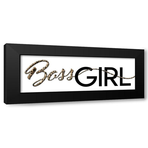 Boss Girl Black Modern Wood Framed Art Print with Double Matting by Villa, Mlli