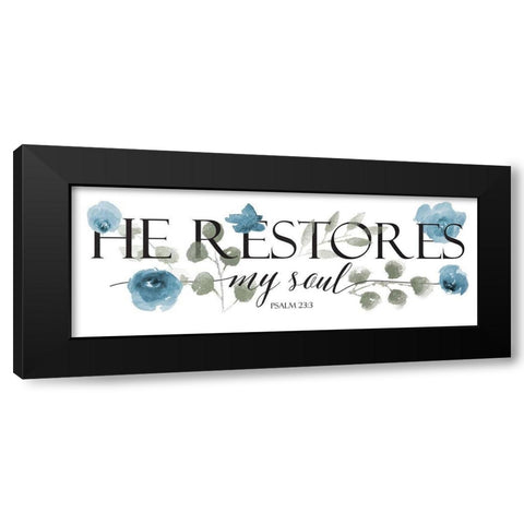 He Restores Black Modern Wood Framed Art Print with Double Matting by Villa, Mlli