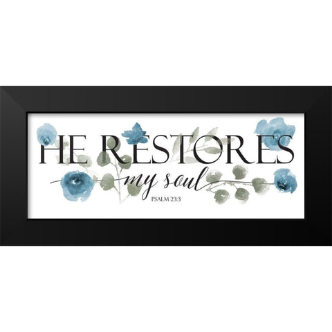 He Restores Black Modern Wood Framed Art Print by Villa, Mlli