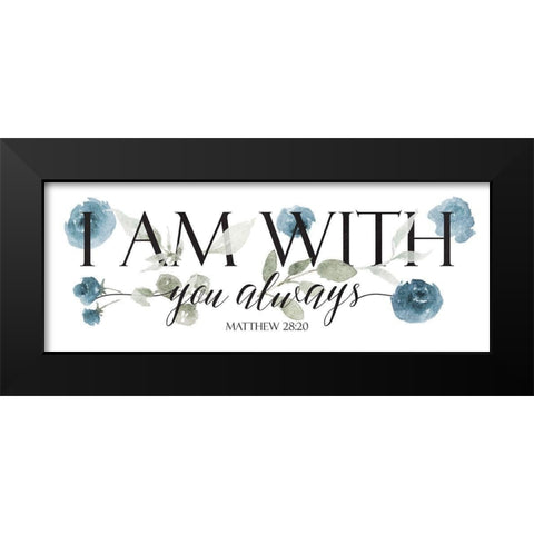 I Am With Black Modern Wood Framed Art Print by Villa, Mlli