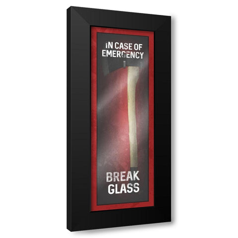 Emergency Axe Black Modern Wood Framed Art Print with Double Matting by Villa, Mlli