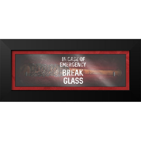 Emergency Bat Black Modern Wood Framed Art Print by Villa, Mlli