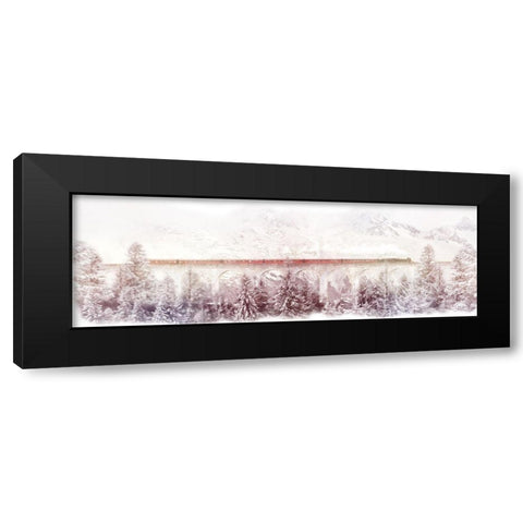 Train Time Black Modern Wood Framed Art Print with Double Matting by Villa, Milli