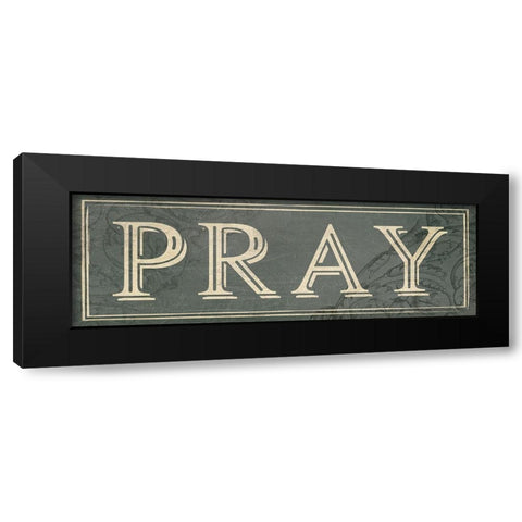 Pray Black Modern Wood Framed Art Print with Double Matting by Villa, Milli