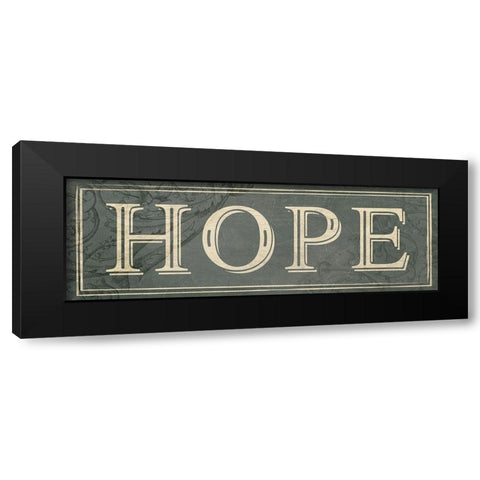 Hope Black Modern Wood Framed Art Print with Double Matting by Villa, Milli