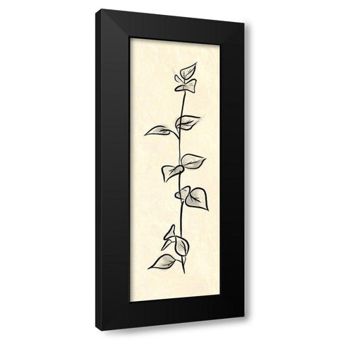 Simple Paper Flower Black Modern Wood Framed Art Print with Double Matting by Villa, Milli