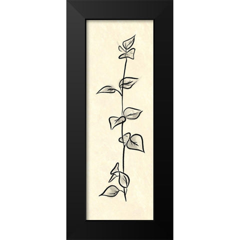 Simple Paper Flower Black Modern Wood Framed Art Print by Villa, Milli