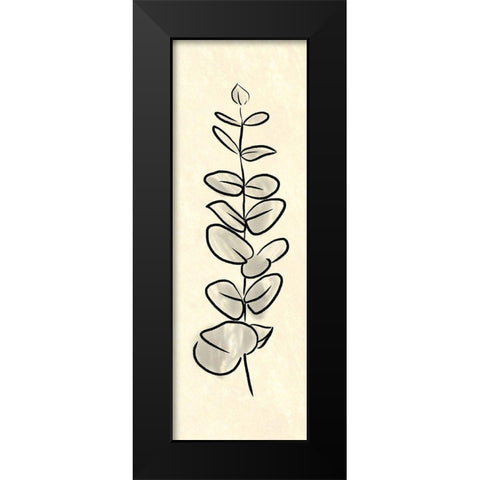 Simple Paper Flower 2 Black Modern Wood Framed Art Print by Villa, Milli