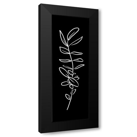 Simple Black Flower Black Modern Wood Framed Art Print with Double Matting by Villa, Milli