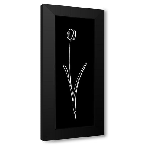 Simple Black Flower 2 Black Modern Wood Framed Art Print with Double Matting by Villa, Milli