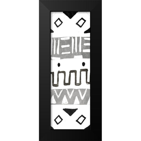 Tribal Meeting Slate Stone Black Modern Wood Framed Art Print by Villa, Milli