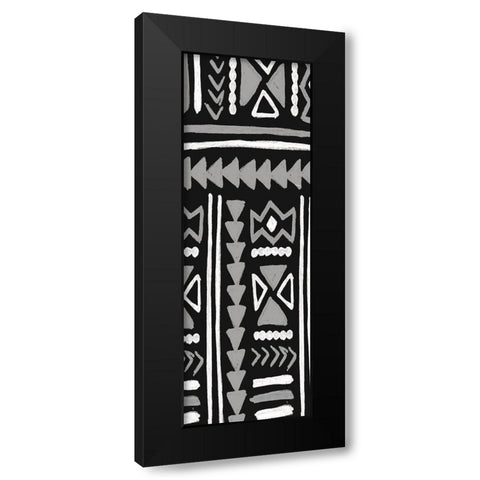 Stone Tribal Black Modern Wood Framed Art Print by Villa, Milli