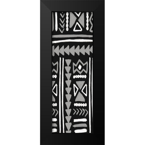 Stone Tribal Black Modern Wood Framed Art Print by Villa, Milli