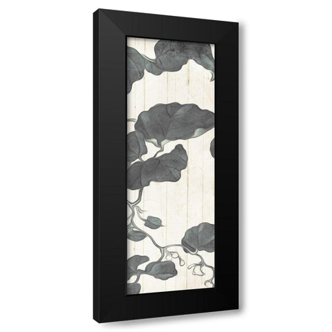 Muted Hanging Leaves 2 Black Modern Wood Framed Art Print with Double Matting by Villa, Milli