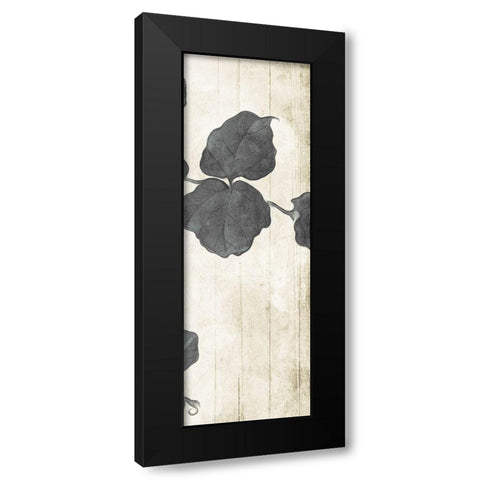 Muted Hanging Leaves 3 Black Modern Wood Framed Art Print with Double Matting by Villa, Milli