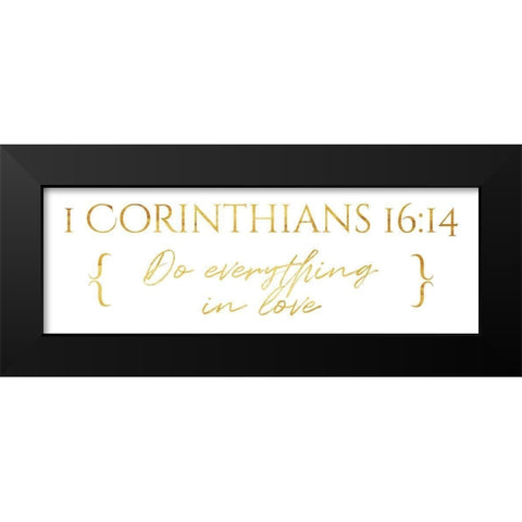 Do Everything Black Modern Wood Framed Art Print by Villa, Milli