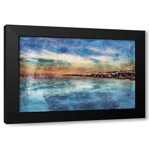 View of the Coast Black Modern Wood Framed Art Print with Double Matting by Villa, Mlli