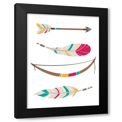 Catch It Black Modern Wood Framed Art Print by Villa, Mlli
