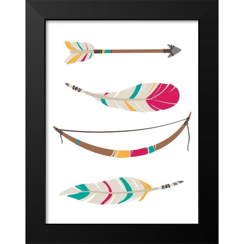 Catch It Black Modern Wood Framed Art Print by Villa, Mlli