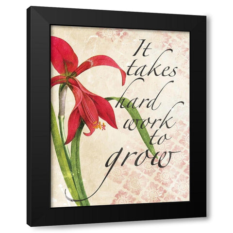 Grow Black Modern Wood Framed Art Print by Villa, Mlli