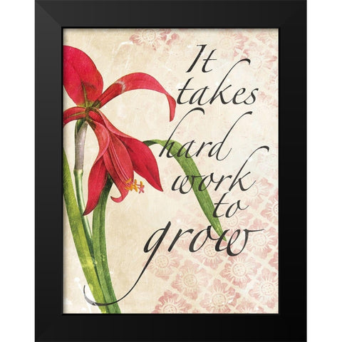 Grow Black Modern Wood Framed Art Print by Villa, Mlli