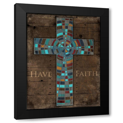 Have Faith Black Modern Wood Framed Art Print with Double Matting by Villa, Mlli