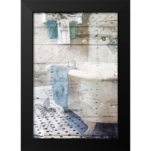 Bath In Paris Black Modern Wood Framed Art Print by Villa, Mlli