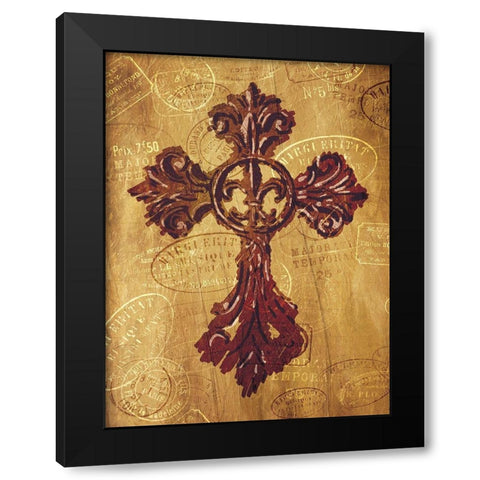 Blessing Travel Black Modern Wood Framed Art Print by Villa, Mlli