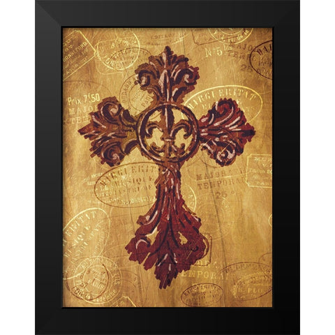 Blessing Travel Black Modern Wood Framed Art Print by Villa, Mlli