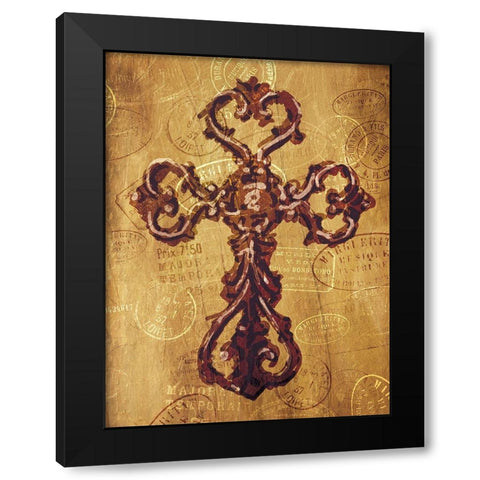 Blessing Travels Again Black Modern Wood Framed Art Print with Double Matting by Villa, Mlli