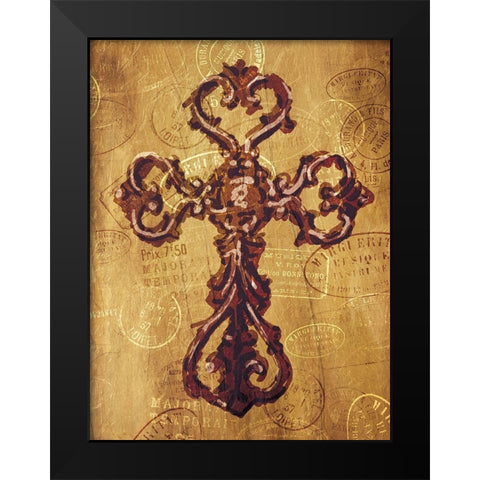 Blessing Travels Again Black Modern Wood Framed Art Print by Villa, Mlli