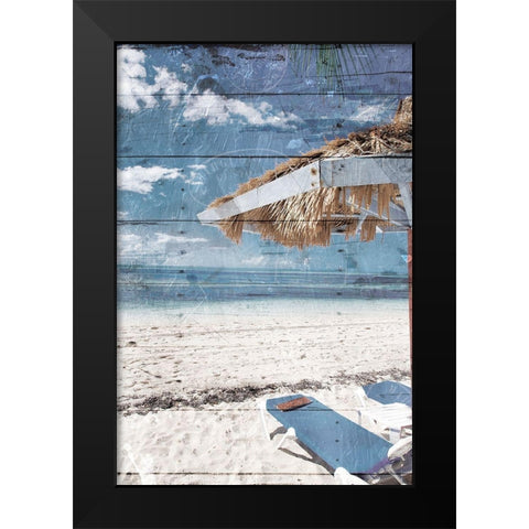 Coastal Chill Mate Black Modern Wood Framed Art Print by Villa, Mlli