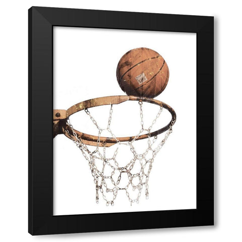 Shoot The Ball Black Modern Wood Framed Art Print with Double Matting by Villa, Mlli