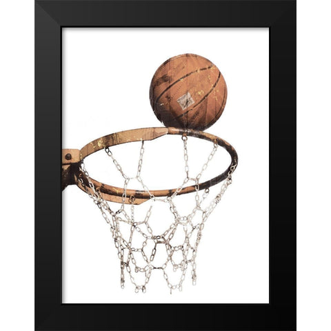 Shoot The Ball Black Modern Wood Framed Art Print by Villa, Mlli