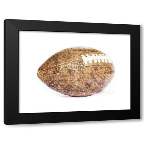 Football Black Modern Wood Framed Art Print by Villa, Mlli