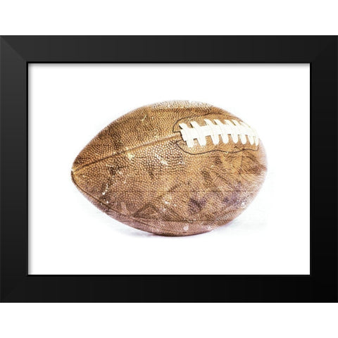 Football Black Modern Wood Framed Art Print by Villa, Mlli