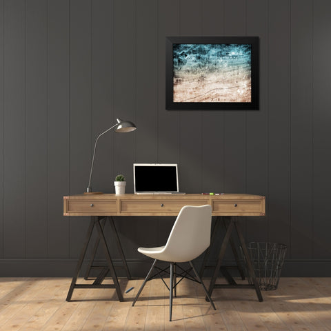 Summer Waves Black Modern Wood Framed Art Print by Villa, Milli
