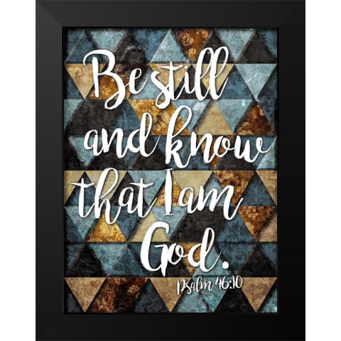 Be Still Black Modern Wood Framed Art Print by Villa, Milli