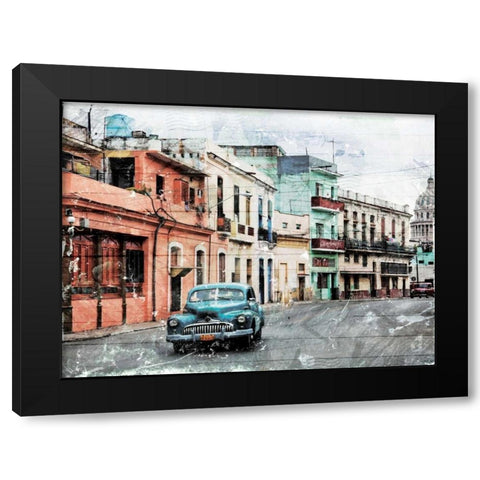 Havanagram Black Modern Wood Framed Art Print by Villa, Milli