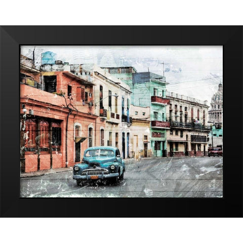 Havanagram Black Modern Wood Framed Art Print by Villa, Milli