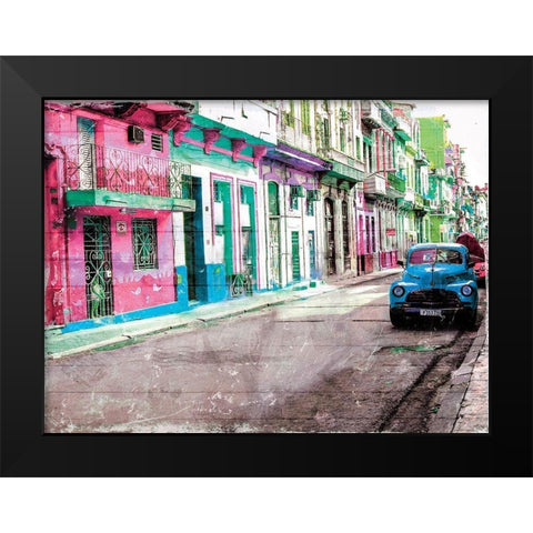 Road To Havana Black Modern Wood Framed Art Print by Villa, Mlli