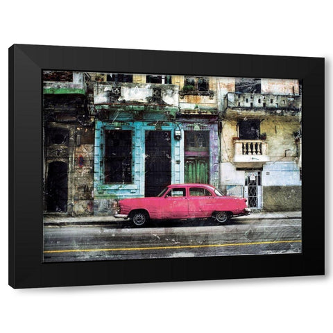 Parked In Havan Black Modern Wood Framed Art Print with Double Matting by Villa, Mlli