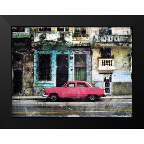 Parked In Havan Black Modern Wood Framed Art Print by Villa, Mlli