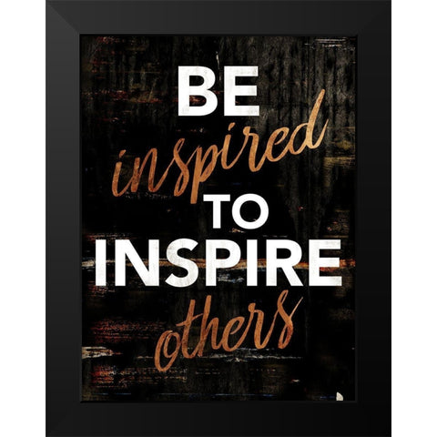 Be Inspired Black Modern Wood Framed Art Print by Villa, Mlli