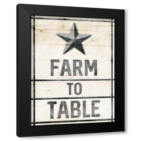 Star Farm Black Modern Wood Framed Art Print by Villa, Milli